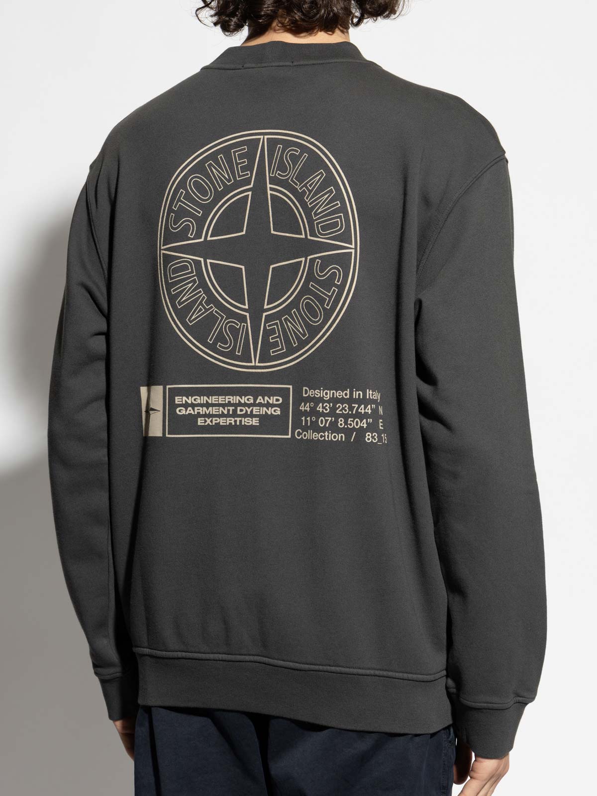 felpa girocollo Stone Island grigia | Quaranta Boutique Stone island